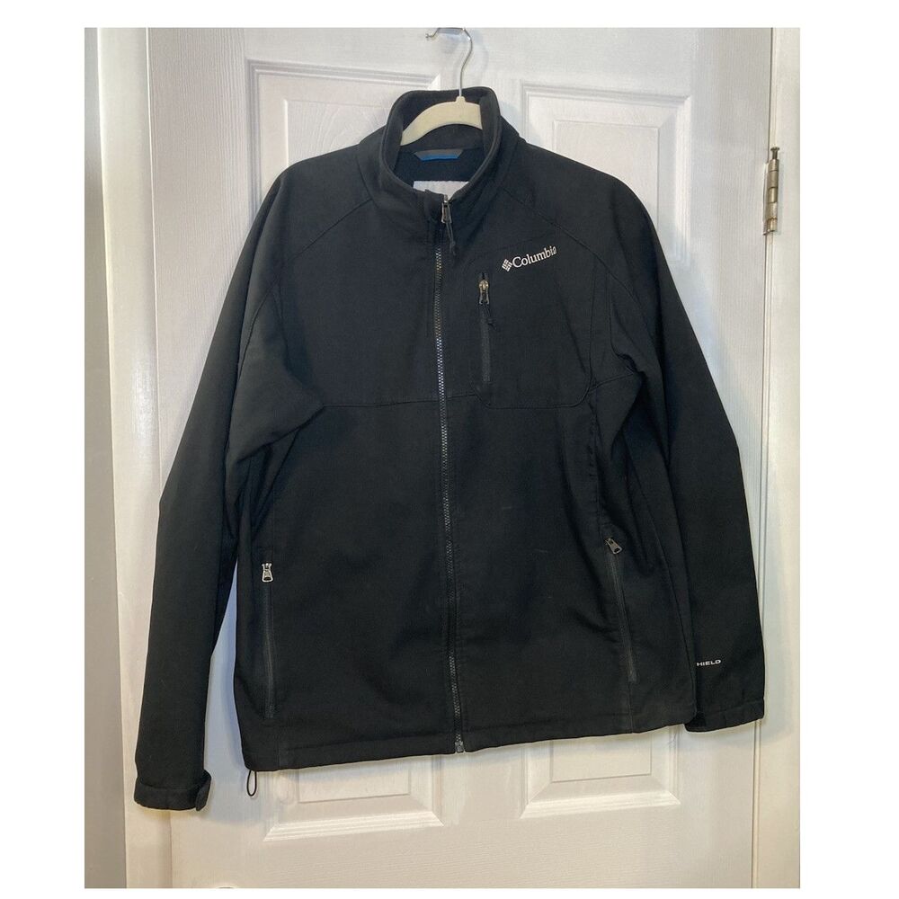 Columbia Omni-Shield Water Resistant Men's Black Softshell Jacket Size L